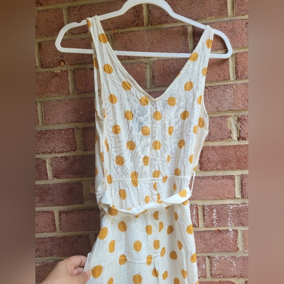 Monteau Cream and Blue Sleeveless V-Neck Sundress - Picture 5 of 9